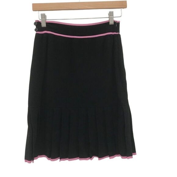 Vertigo Paris Knit Skirt Pleated Bottom/pink Trim/SZ. Medium. Women’s